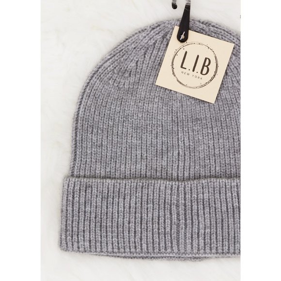 NEW Unisex Neutral Cozy Soft Rib Knit Cuff Classic Beanie Hat Beige Black Gray - Picture 15 of 16